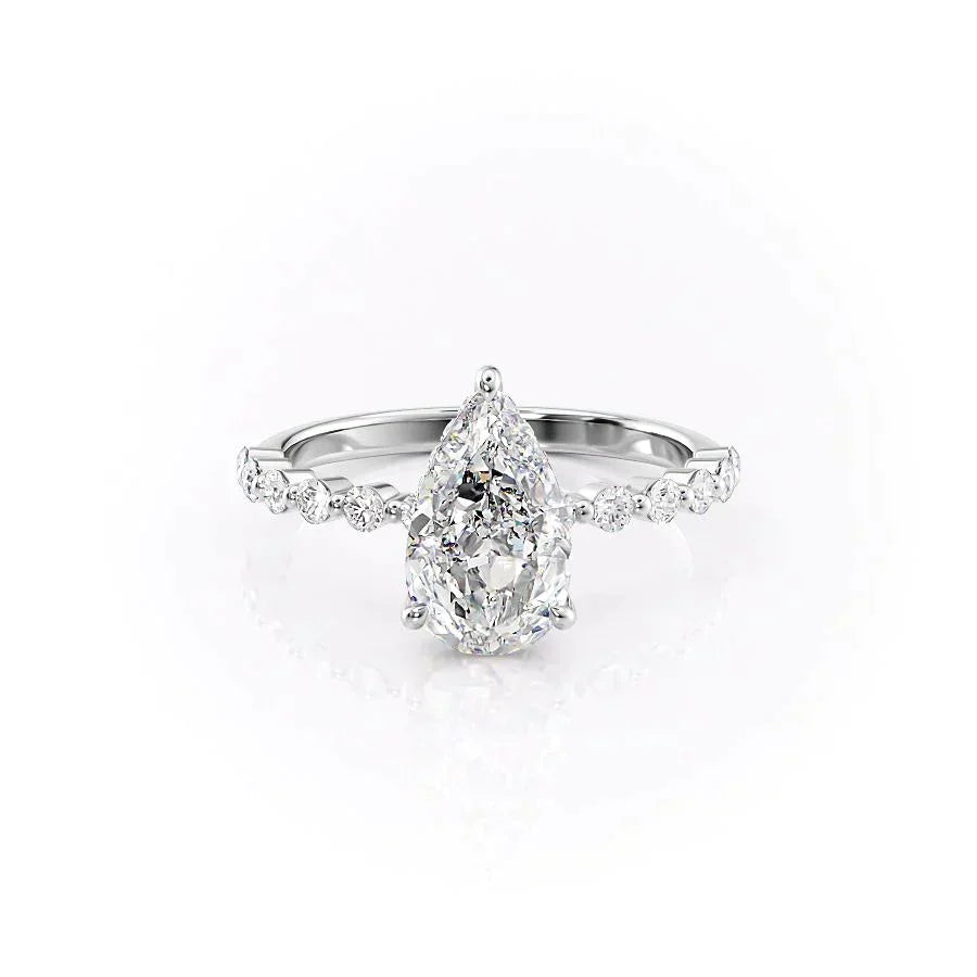 The Khloe Set With A 3 Carat Pear Moissanite