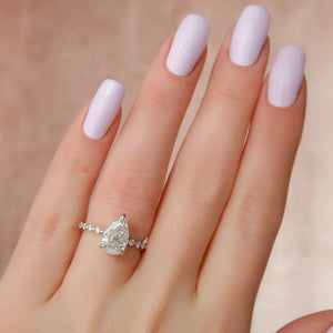 The Khloe Set With A 3 Carat Pear Moissanite
