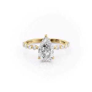 The Khloe Set With A 2 Carat Pear Lab Diamond