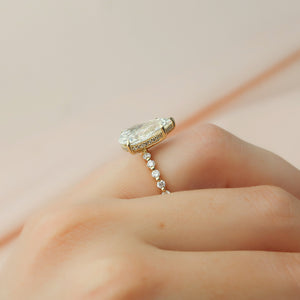 The Khloe Set With A 1.5 Carat Pear Lab Diamond
