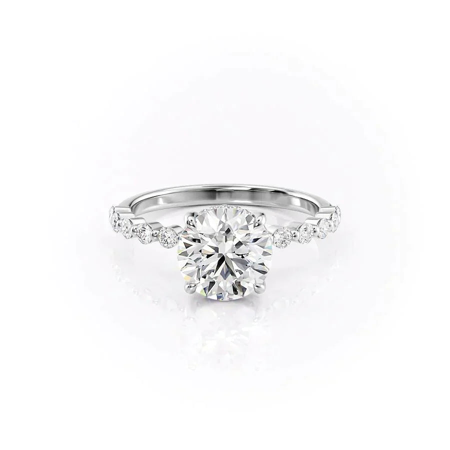The Khloe Set With A 1 Carat Round Moissanite