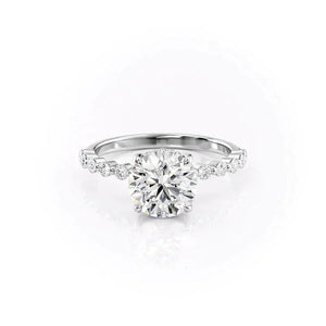 The Khloe Set With A 2.5 Carat Round Lab Diamond