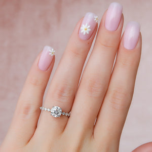 The Khloe Set With A 1 Carat Round Lab Diamond