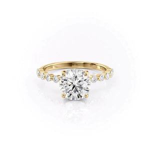 The Khloe Set With A 3 Carat Round Lab Diamond