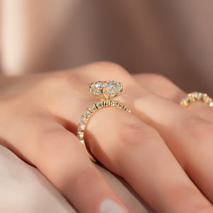 The Khloe Set With A 1.5 Carat Round Lab Diamond