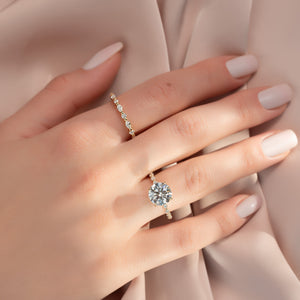 The Khloe Set With A 1.5 Carat Round Lab Diamond
