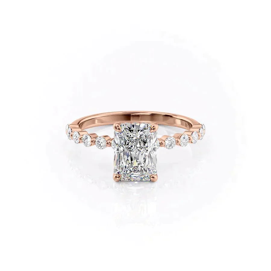 The Khloe Set With A 2.5 Carat Radiant Lab Diamond