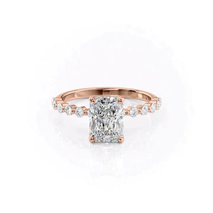 The Khloe Set With A 1 Carat Radiant Moissanite