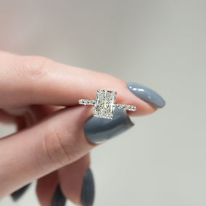 The Khloe Set With A 2.5 Carat Radiant Lab Diamond