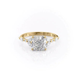 The Chelsea Set With A 3 Carat Cushion Lab Diamond