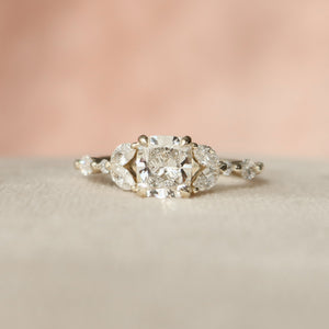 The Chelsea Set With A 1 Carat Elongated Cushion Lab Diamond