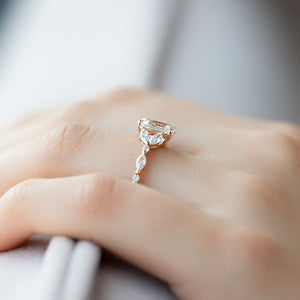 The Chelsea Set With A 2 Carat Emerald Lab Diamond