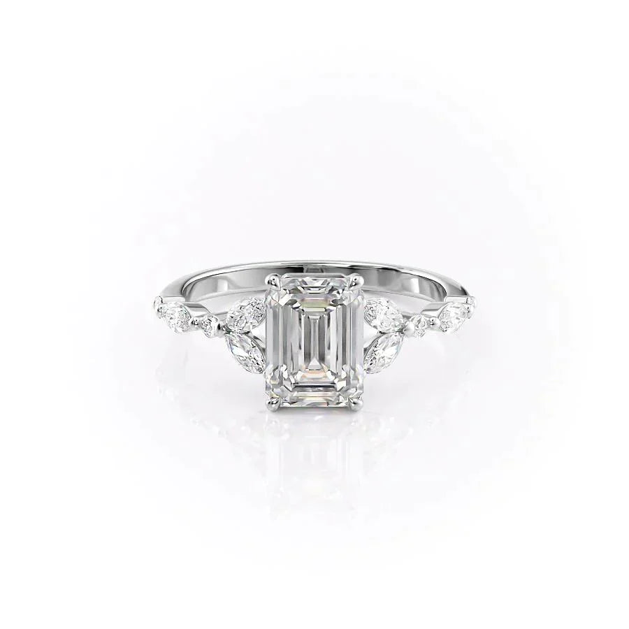 The Chelsea Set With A 2.5 Carat Emerald Lab Diamond