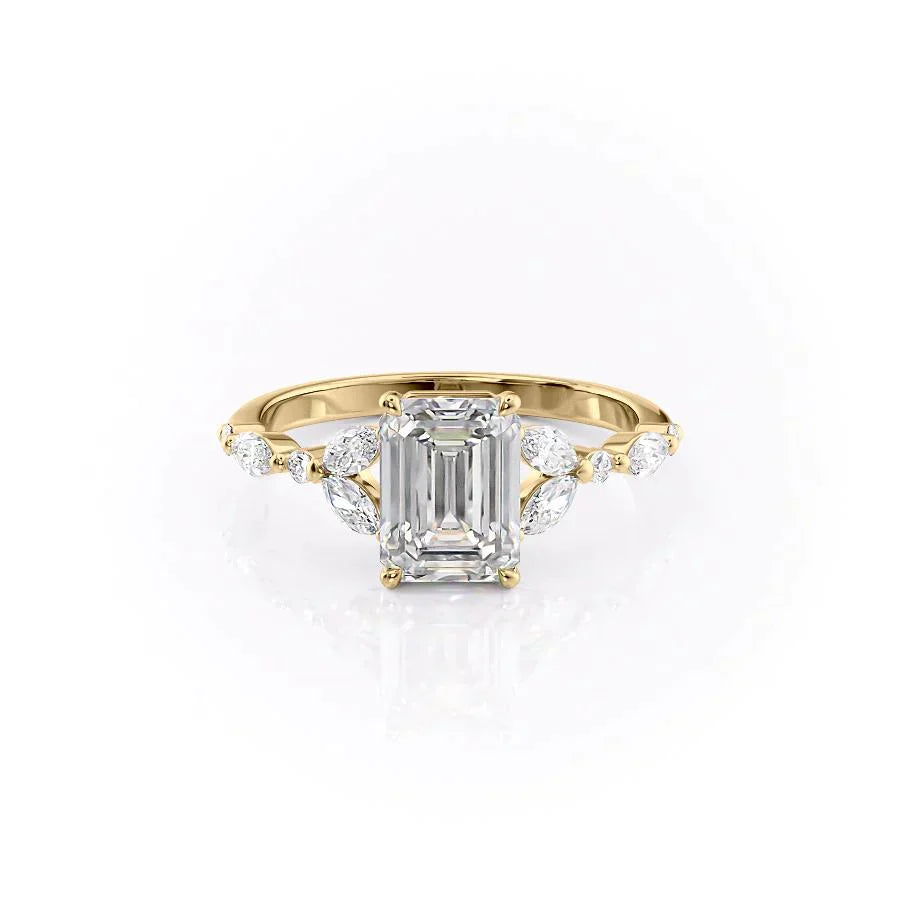 The Chelsea Set With A 2 Carat Emerald Lab Diamond