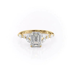 The Chelsea Set With A 2 Carat Emerald Lab Diamond