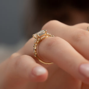 The Chelsea Set With A 2.5 Carat Emerald Lab Diamond