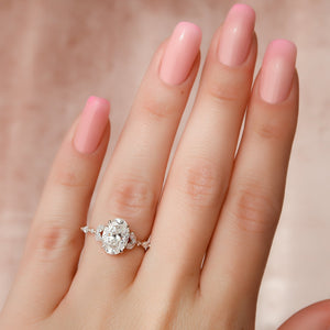 The Chelsea Set With A 3 Carat Oval Lab Diamond