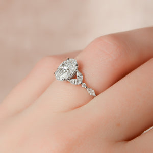 The Chelsea Set With A 1 Carat Oval Moissanite