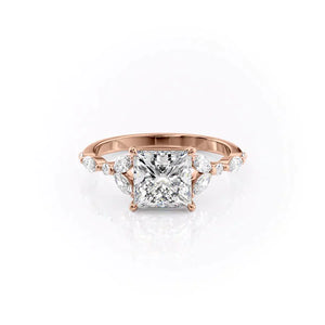 The Chelsea Set With A 1 Carat Princess Moissanite