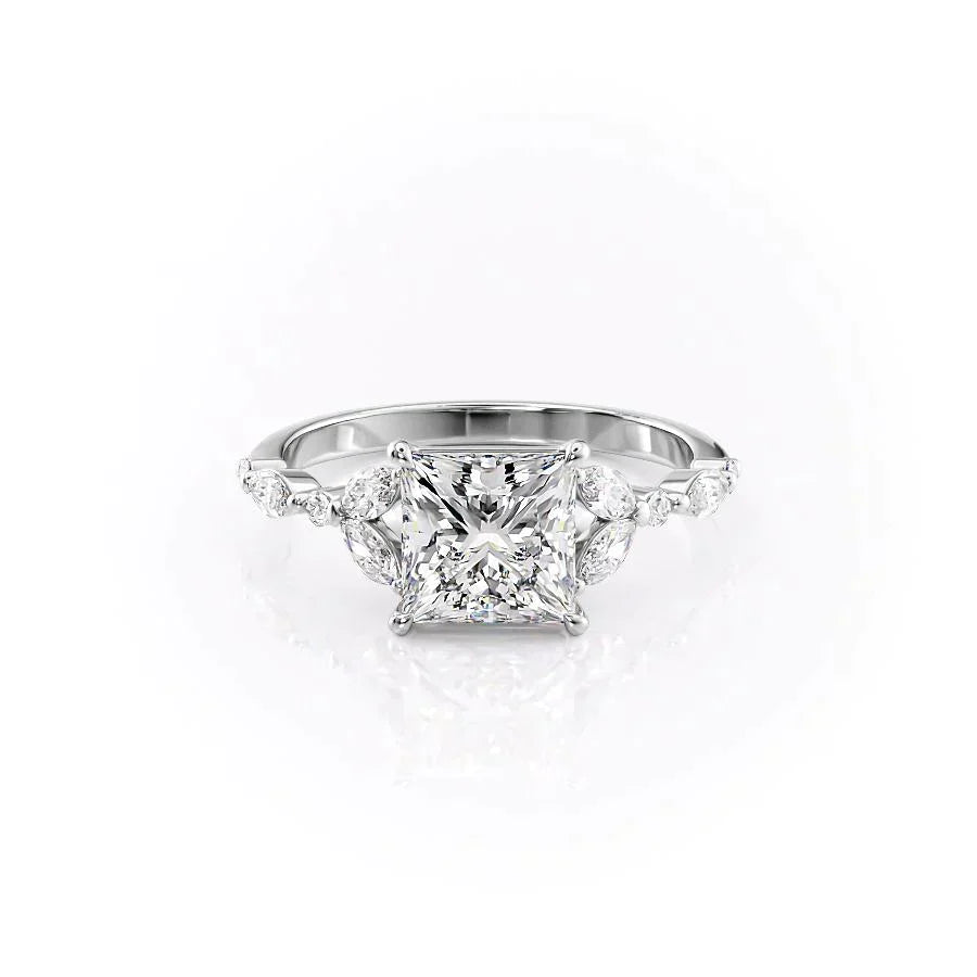 The Chelsea Set With A 2 Carat Princess Lab Diamond