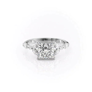 The Chelsea Set With A 2 Carat Princess Lab Diamond