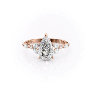 The Chelsea Set With A 1.5 Carat Pear Lab Diamond