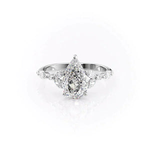 The Chelsea Set With A 3 Carat Pear Lab Diamond