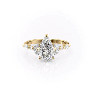 The Chelsea Set With A 2 Carat Pear Lab Diamond