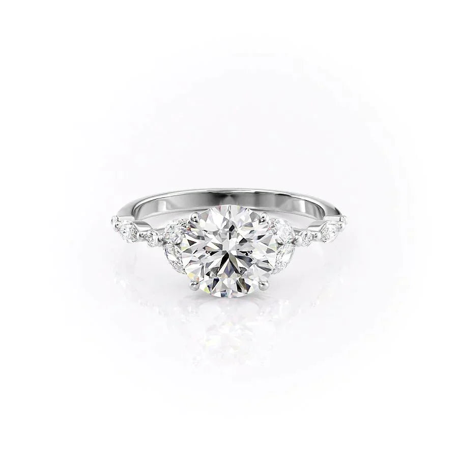 The Chelsea Set With A 1.5 Carat Round Lab Diamond