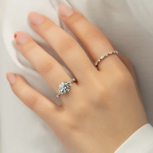 The Chelsea Set With A 1.5 Carat Round Lab Diamond