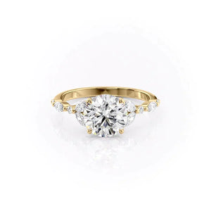 The Chelsea Set With A 3 Carat Round Lab Diamond