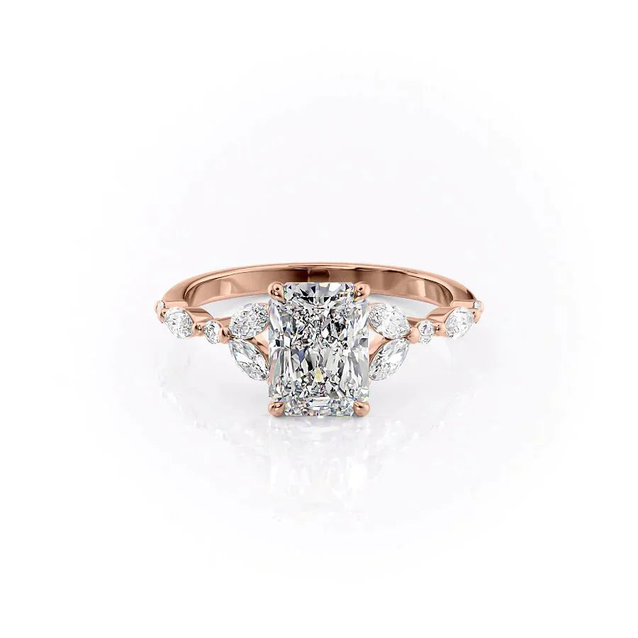 The Chelsea Set With A 1.5 Carat Radiant Lab Diamond