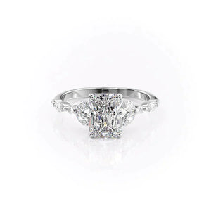 The Chelsea Set With A 3 Carat Radiant Lab Diamond