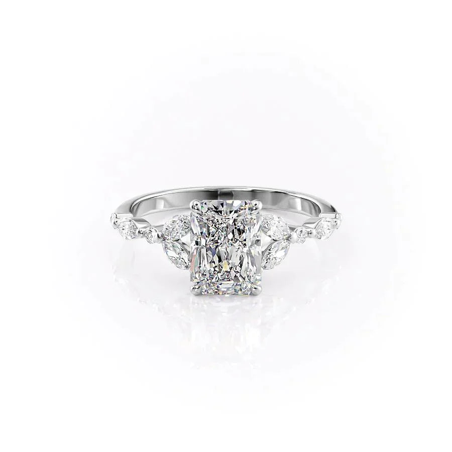 The Chelsea Set With A 1 Carat Radiant Moissanite