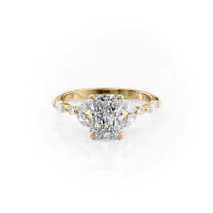 The Chelsea Set With A 2 Carat Radiant Lab Diamond