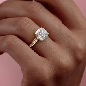 The Stacey Set With A 2 Carat Cushion Lab Diamond