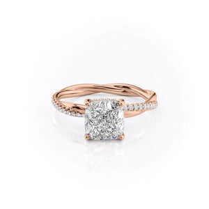 The Stacey Set With A 2 Carat Cushion Lab Diamond