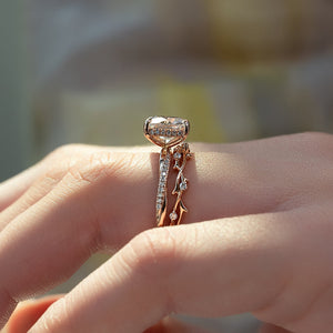 The Stacey Set With A 2.5 Carat Cushion Lab Diamond