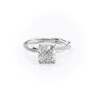 The Stacey Set With A 2 Carat Cushion Moissanite
