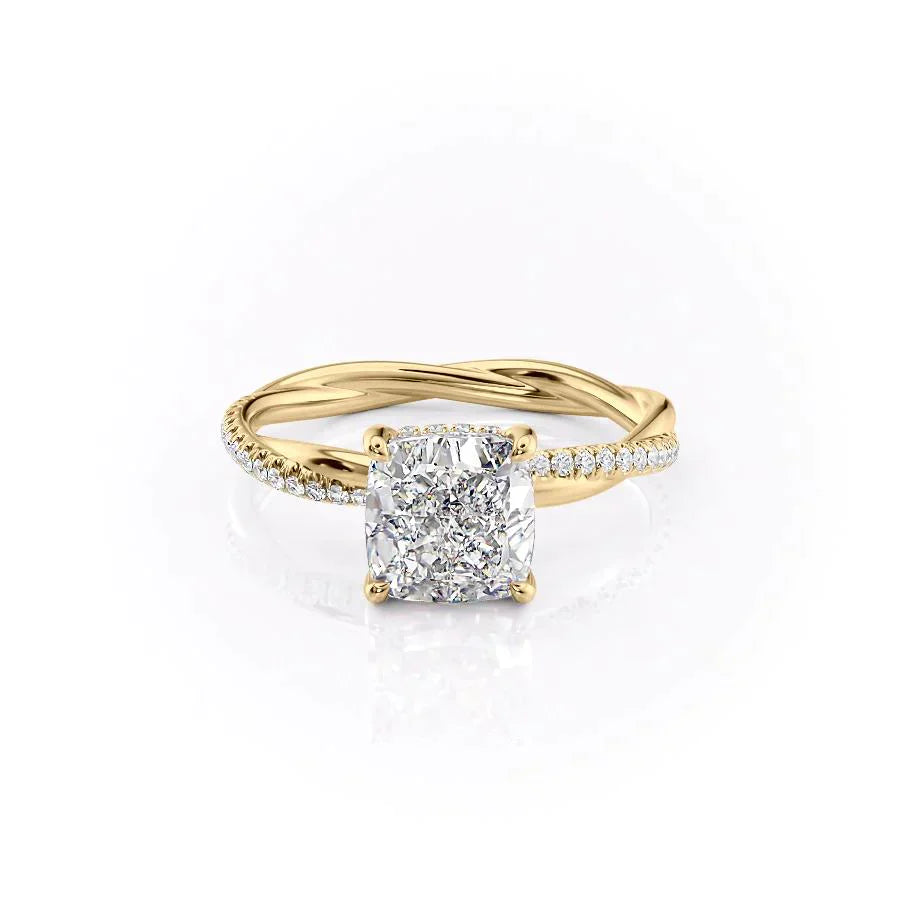 The Stacey Set With A 1.5 Carat Cushion Moissanite