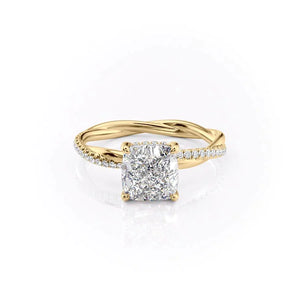 The Stacey Set With A 1 Carat Cushion Lab Diamond
