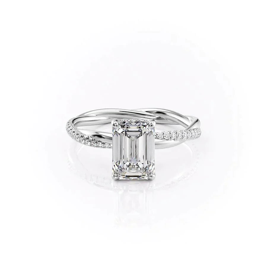 The Stacey Set With A 1.5 Carat Emerald Lab Diamond