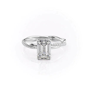 The Stacey Set With A 1.5 Carat Emerald Lab Diamond