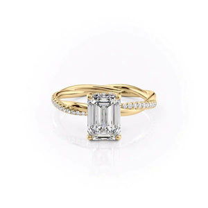 The Stacey Set With A 1.5 Carat Emerald Lab Diamond