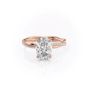 The Stacey Set With A 3.5 Carat Oval Moissanite