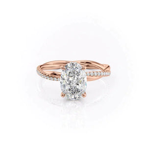 The Stacey Set With A 1.5 Carat Oval Lab Diamond