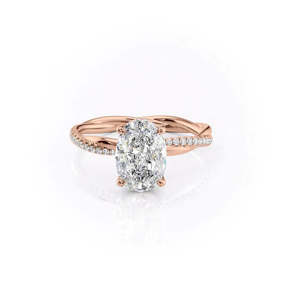The Stacey Set With A 3 Carat Oval Lab Diamond