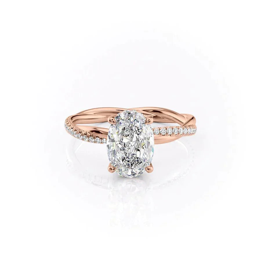 The Stacey Set With A 2 Carat Oval Moissanite