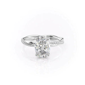The Stacey Set With A 3.5 Carat Oval Moissanite