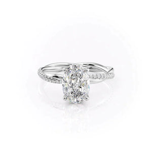 The Stacey Set With A 3 Carat Oval Lab Diamond